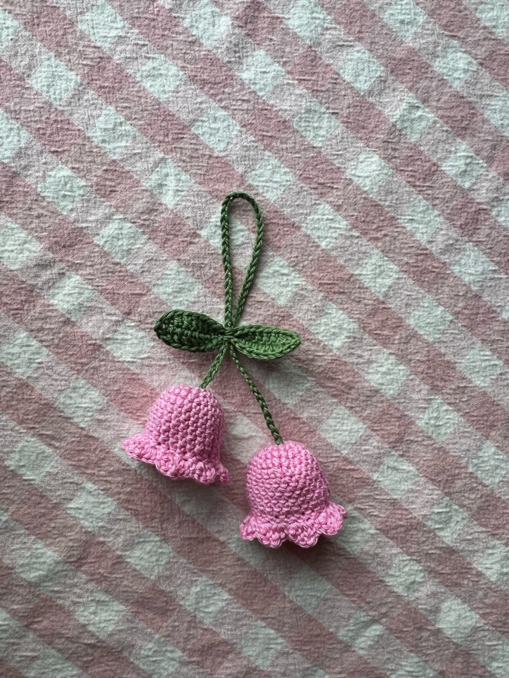 Handmade Bell Flower Crochet Charm